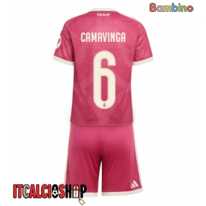 Real Madrid Eduardo Camavinga #6 Terza Maglia Bambino 2026-27 Manica Corta (+ Pantaloni corti)